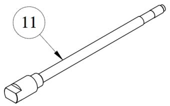 Вал для большого шнека Koneteollisuus Oy (KT) LM82A011 в ШефСтор (chefstore.ru)